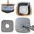 Spin Mop with Bucket 360 Degree Rotatable Self Wash Square Mop Clean/Dirty Water Separation System-2096694552