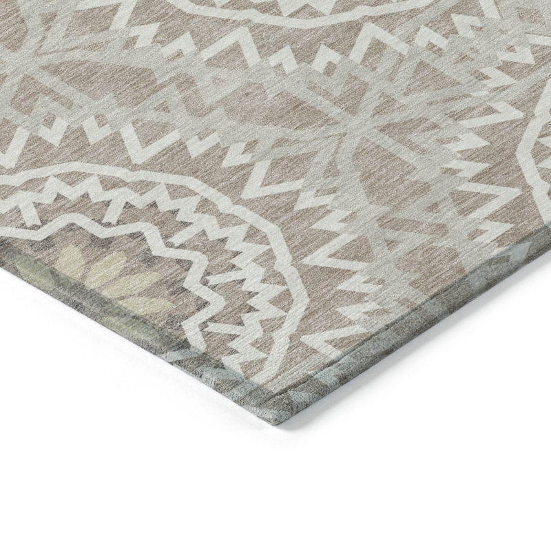 Tapis intérieur / extérieur en polyester tissé à la machine Kawon, Tapis de couloir 2 pi 3 po x 7 pi 6 po
