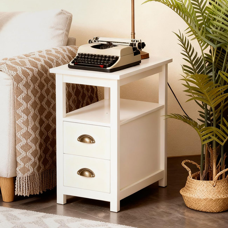60cm W Manufactured Wood Bedside Table