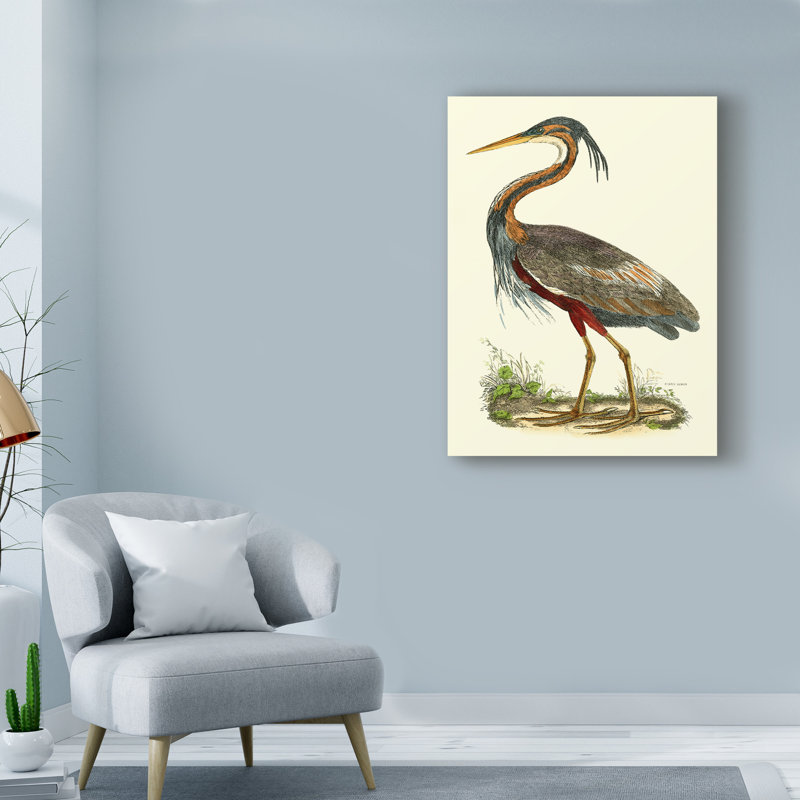 «Custom Purple Heron» par John Selby, reproduction sur toile, H 19 po x l 14 po x P 2 po