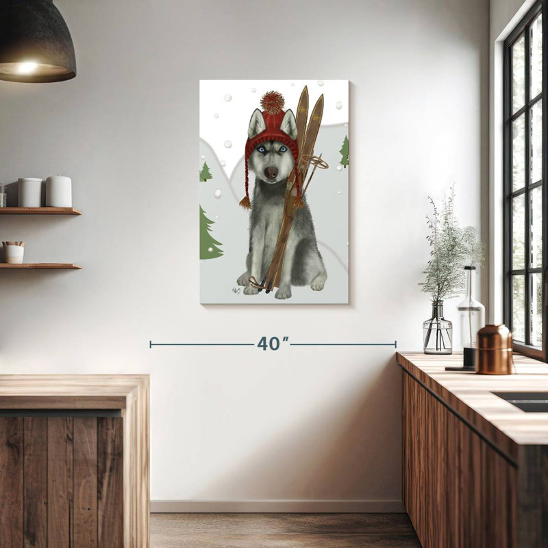 Brampt Husky Skiing, 36" H x 24" W