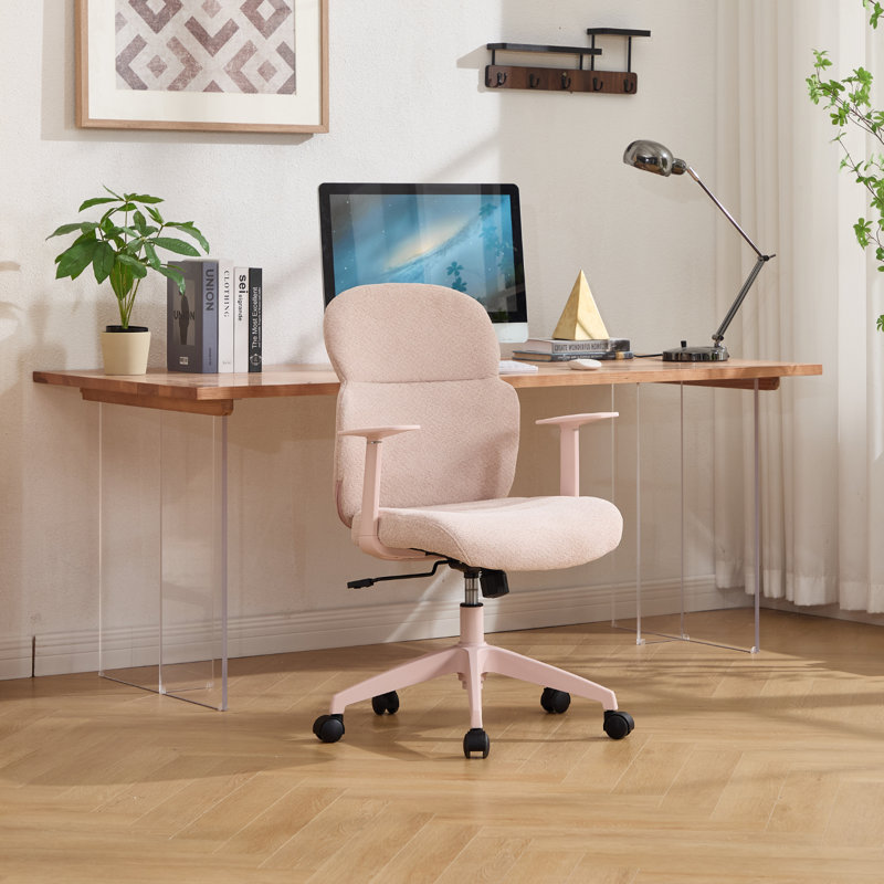 Foam Padding Office Chair, Pink