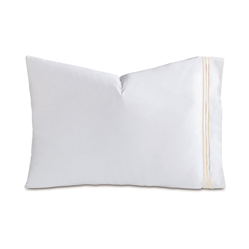 Tessa Egyptian Cotton Pillowcase, King Pillowcase, White/Bisque