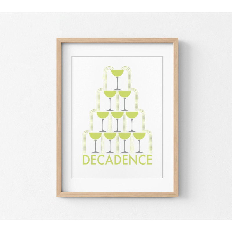 Lime, impression de verres à champagne, décor Decadende, boîte de nuit, art mural, idée de brunch cafétéria, décor d'inspiration mimosa