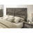 Rustic Gray 3Pc Set Bed 2X Nightstands Unique Design Headboard Bedroom Furniture Metal Accents