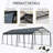 1326.5 Ft Heavy Duty Carport, Galvanized Steel Roof And Frame, Reinforced Base For Stability In Harsh Weather, Vertical Stripe Snow Rain Removal Large Carport Driveway, Frame With Powder Coating,-121677512