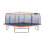 Ensemble de trampoline carré Plexalife 16 x 16 pi avec enceinte à anneau supérieur de qualité supérieure et coussin de sécurité - trampoline d'extérieur pour enfants et adultes - orange / bleu