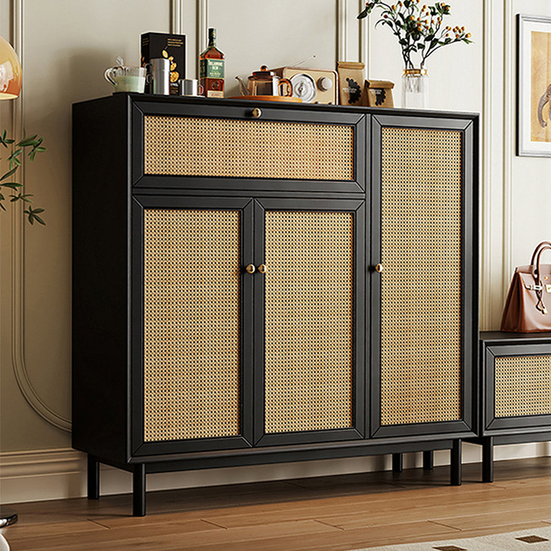22 Pair Shoe Storage Cabinet, Black