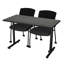Table de formation à base en T 84 x 24 po Inbox Zero Kobe - 2 chaises Knight-721353586-721353569