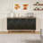Sideboard Buffet Cabinet with 4 Convex pattern diamond Doors-593346573