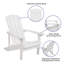Ensemble de table d'appoint et 2 chaises de style Adirondack intérieur / extérieur Balasi-913526593