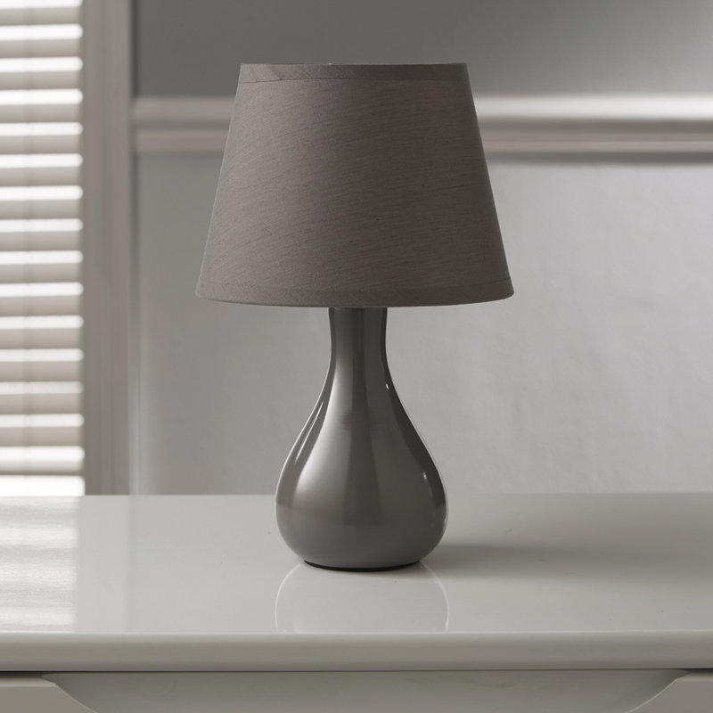 Calliah Ceramic Table Lamp, Grey