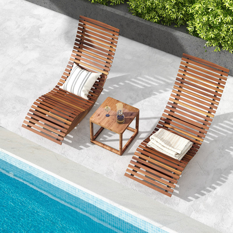 Chaise longue d'extérieur Ashaad