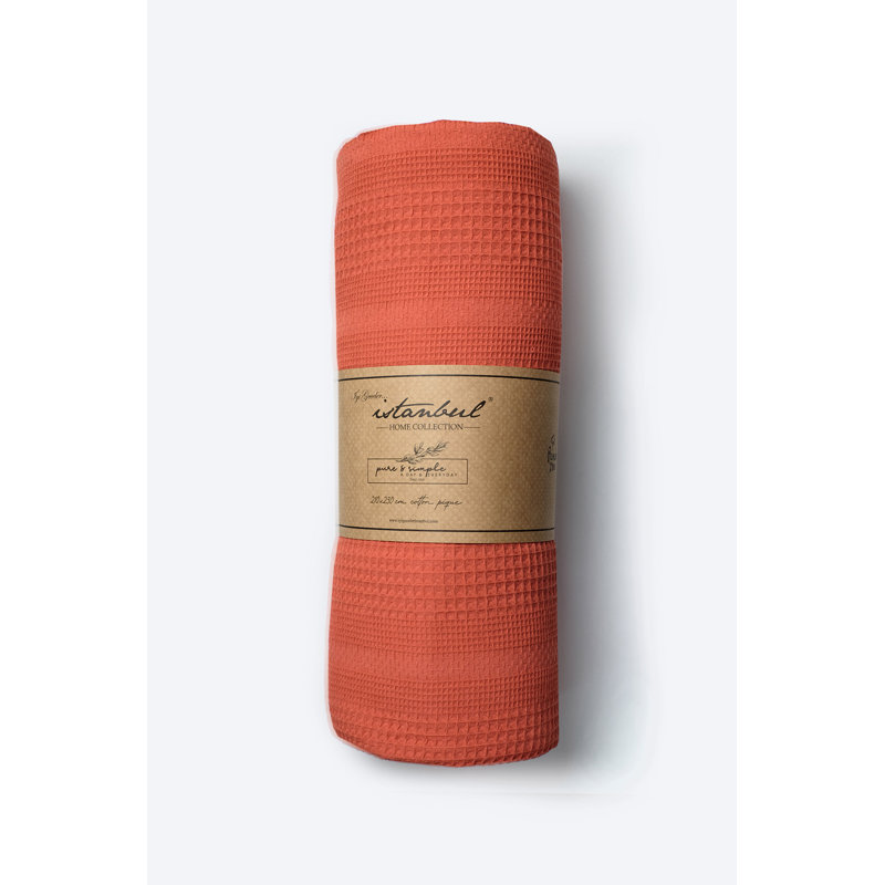 Ensemble de housse de couette 100% coton, Housse de couette 83 po x 91 po + 2 taies d'oreill, Rouge tuile