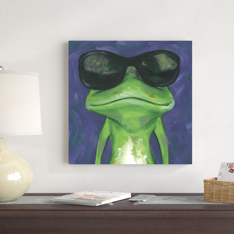 «Dapper Animal II» par Jennifer Rutledge - peinture sur toile tendue, H 20 po x l 20 po