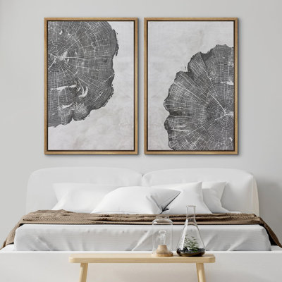 Motif d'anneau d'arbre rustique, illustrations, art moderne, décor contemporain