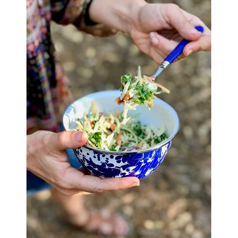 24 Oz. Salad Bowl, Cobalt Swirl