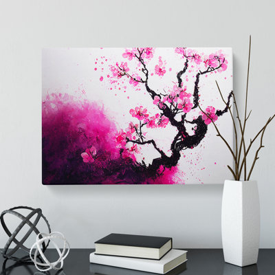 Cherry Blossom Tree Flowers - Wrapped Canvas