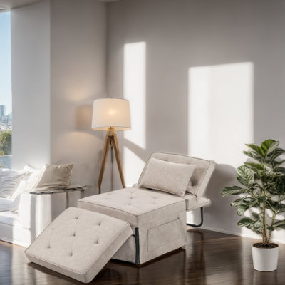 Canapé-lit pliant multifonctionnel avec dossier réglable et coussin