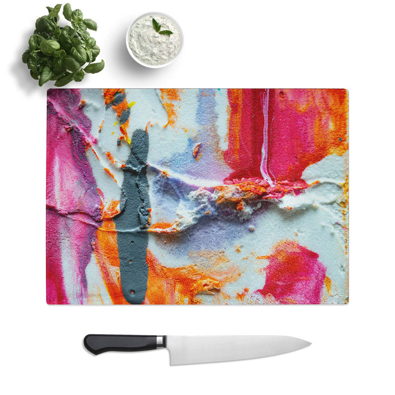 Tempered Glass Art Painting Vol.122 Chopping Board, 39 cm W x 28.5 cm L
