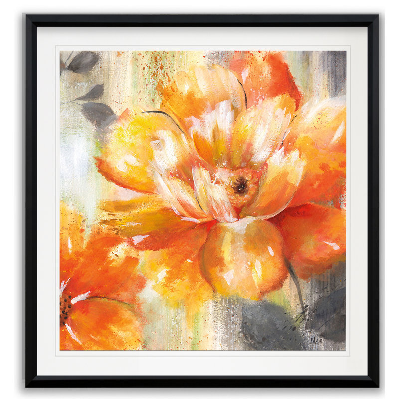 « orange broyage ii », impression encadrée, H 22,5 po x l 22,5 po x P 1,5 po