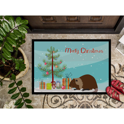 Tapis de noël anti-dérapant pour l’extérieur coypu nutria river rat Roselyn
