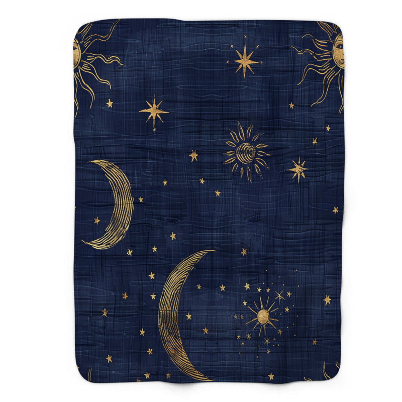 Heavenly Motifs - 1 pièce Sherpa Premium, L 80 po x l 60 po