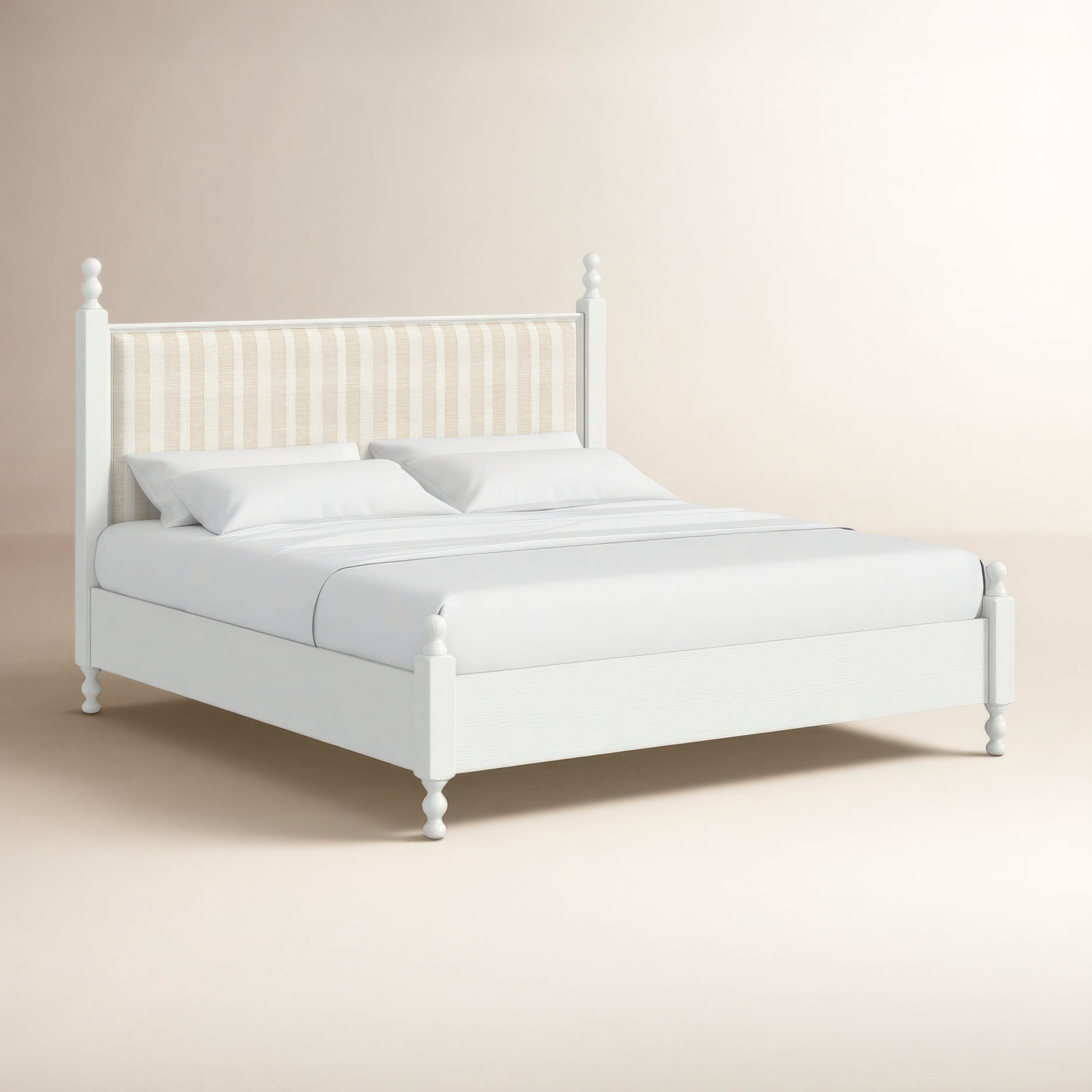 Haven Uph Finial Bed, King