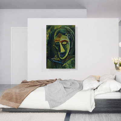 «Woman's Head 1908» par Pablo Picasso, reproduction d'art sur toile tendue