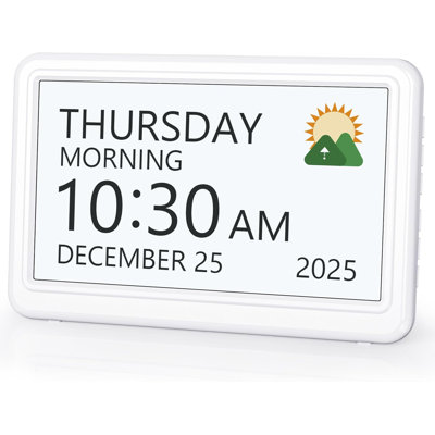 7" Large Display Digital Calendar Day Clock