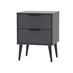 Fully Assembled Euart 2 Drawer Bedside Table