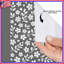 Rideaux de douche blancs à motif floral très longs-174059957