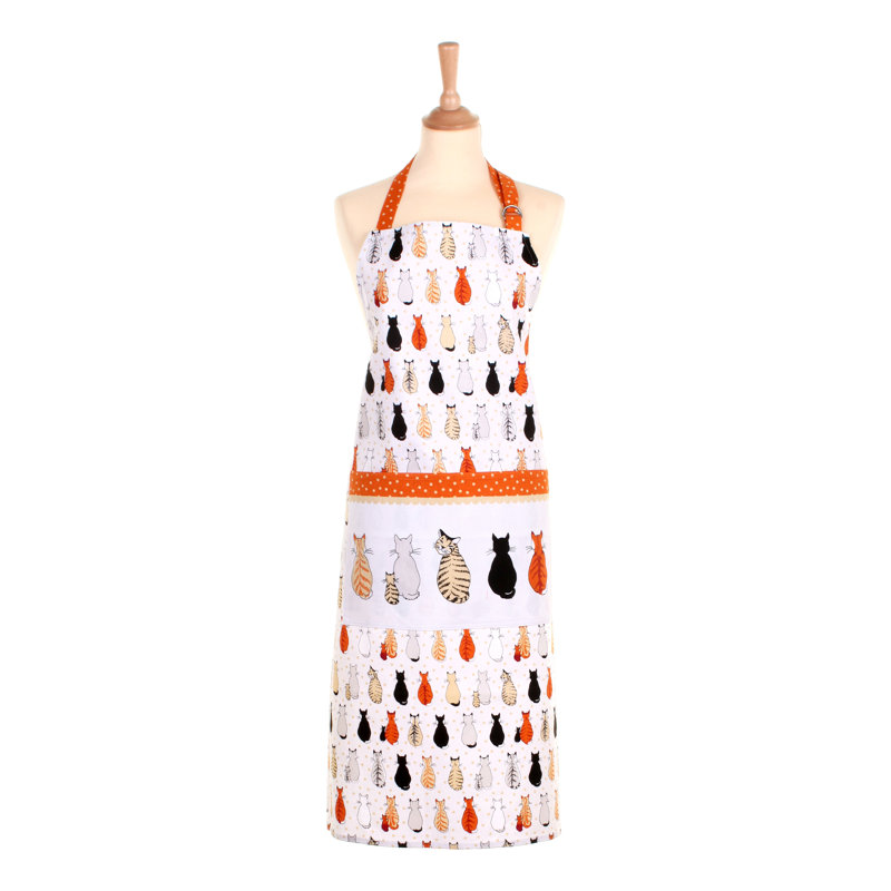 Cats In Waiting Cotton Bib Apron