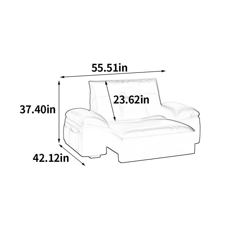 High-end light luxury style electric sofa