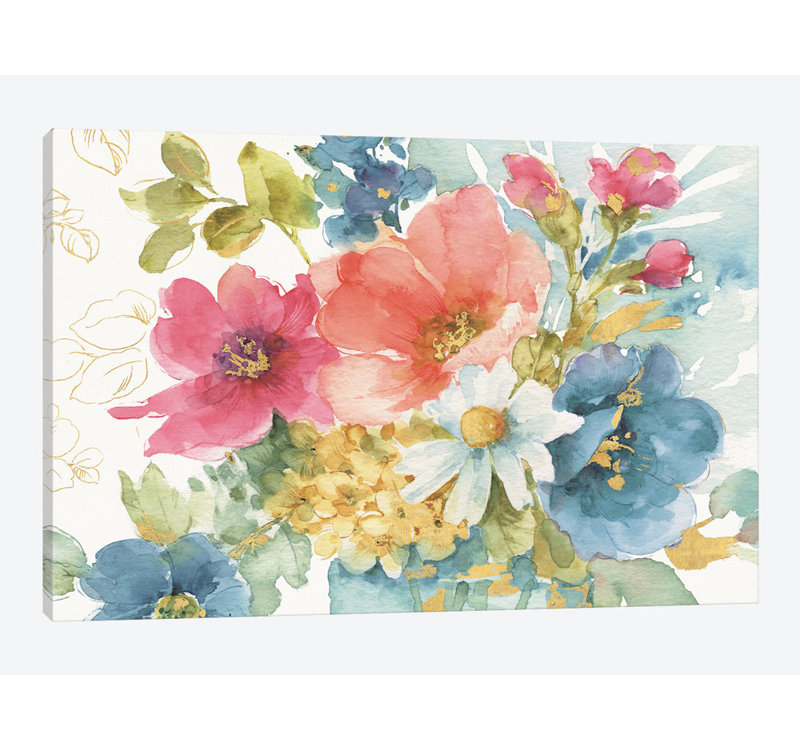 « my jardin bouquet i », impression sur toile, H 12 po x l 18 po x P 1,5 po, Toile tendue