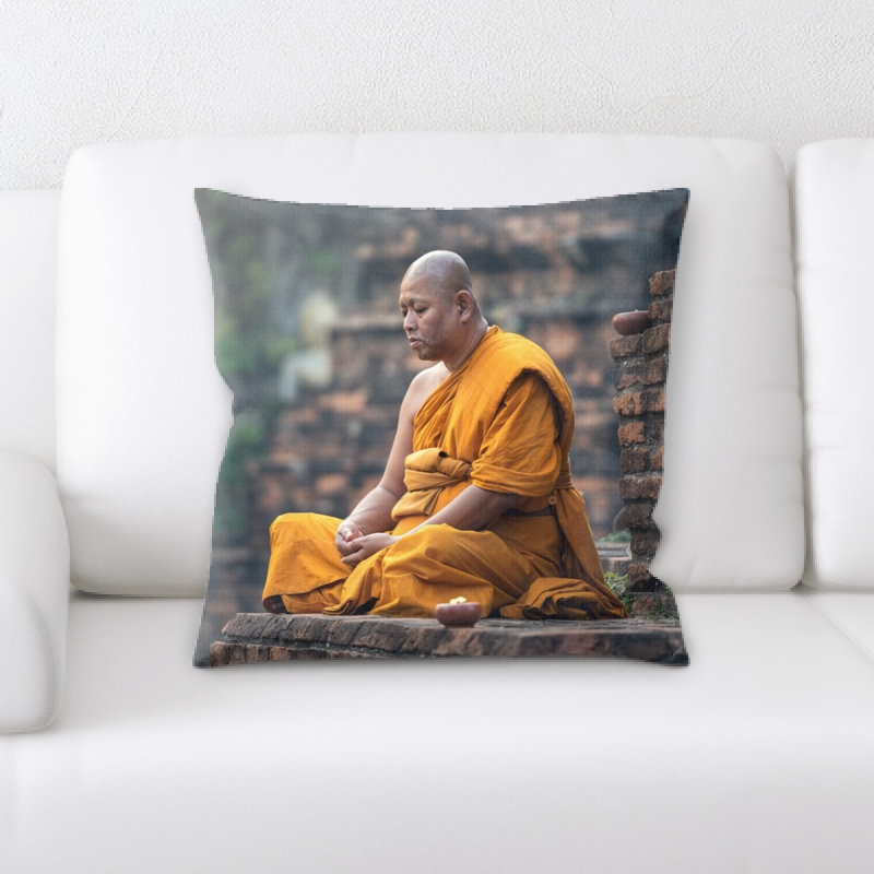 Coussin de jeté bouddhiste