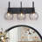 3-Light Dimmable Sphere Globe Ribbed Glass Bathroom Vanity Light-408765335