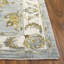 Tapis oriental en polyester fabriqué à la machine en bleu / or-758614646