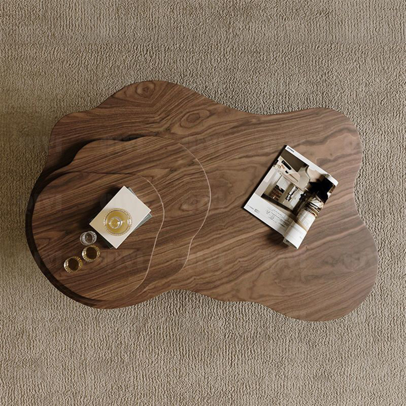 Walnut Cloud Minimalist Coffee Table
