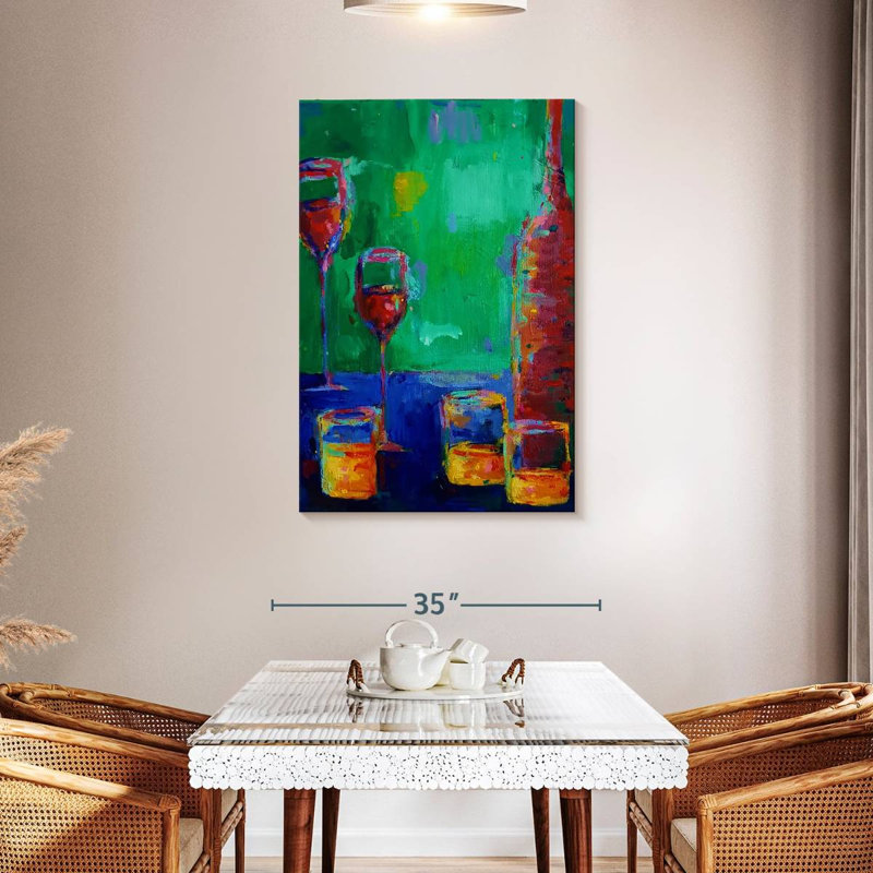 Yarlin Wine And Whiskey, 45" H x 30" W