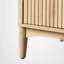Meuble-lavabo simple de 76 cm avec lavabo en céramique, 3 tiroirs et armoire avec tablette réglable, design cannelé, style japonais, salle de bain