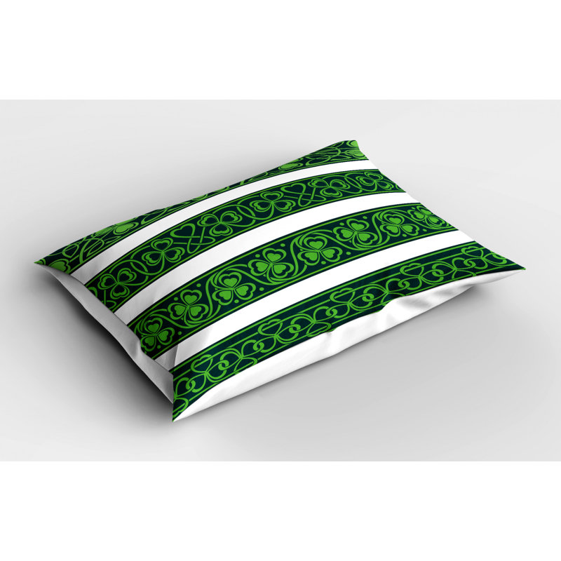 Green Polyester Microfiber Piece Sham, King