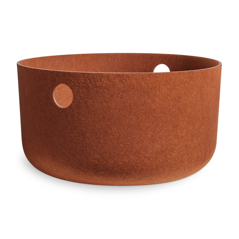 Grand panier de rangement Olly, Cuivre, 21 po x 11 po