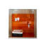 Verre orange + vitrines en acier inoxydable-121250809