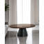 Table basse ovale de style contemporain avec base cylindrique pour le salon