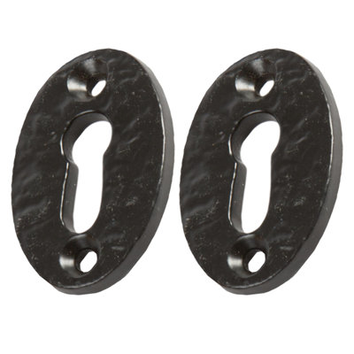 Hammer & Tongs - Rustic Escutcheon Plate - W35mm x H50mm - Black