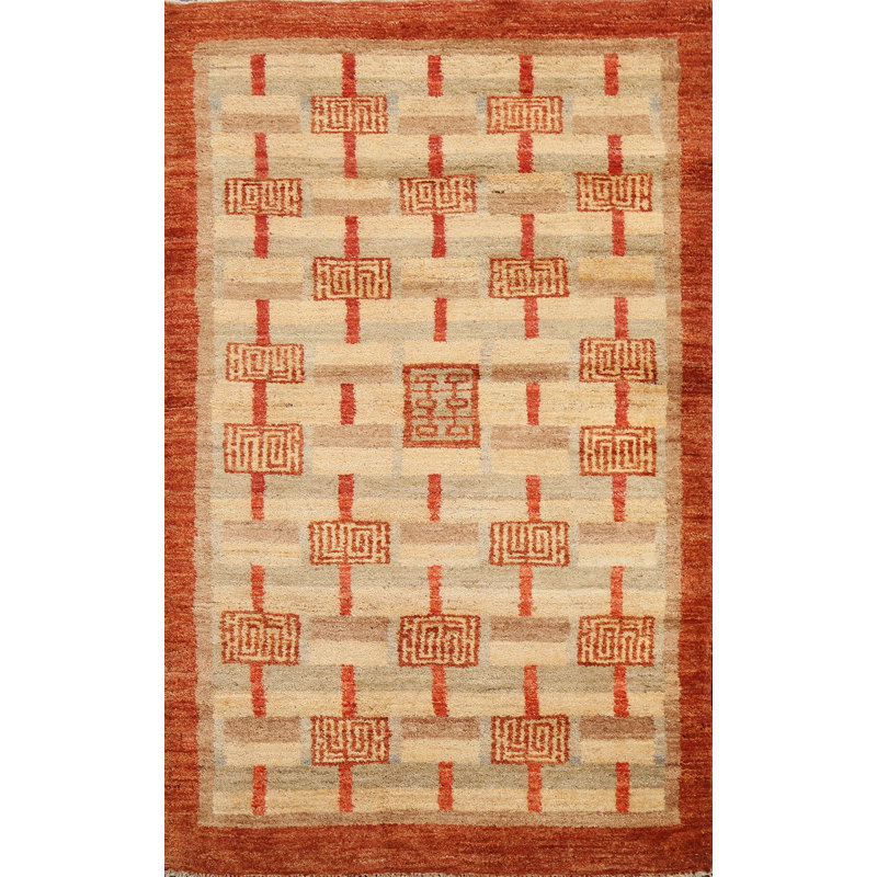 Tapis oriental géométrique Gabbeh 3 x 5