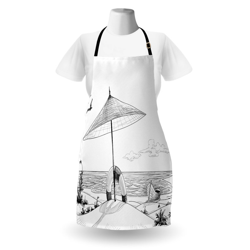 No Pattern Bib Apron