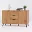 Buffet avec rangement, armoire à café en bois, armoire de cuisine 47,2 po à 3 tiroirs et 2 portes, armoire de cuisine en bois naturel