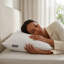 Coussin de lit en duvet synthétique, modèle 3 compartiments, enveloppe en satin de coton - 1 pièce-103006129
